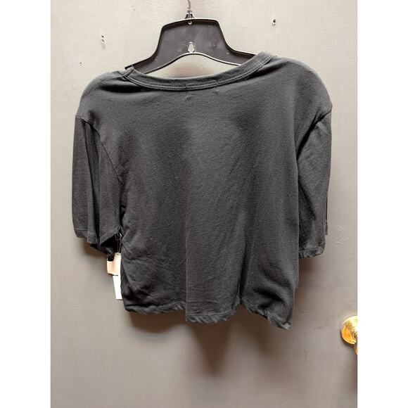 La La Land Creative Co Womens Size Small Vote Crop T-Shirt Black Short Sleeve - Picture 3 of 6